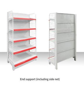 ชั้นวางสินค้าเหล็กสองด้าน ชั้นวางแสดงสินค้าโลหะทันสมัย ชั้นวางซุปเปอร์มาร์เก็ตแบบซ้อนได้ ชั้นวางของร้านขายของชำ ชั้นวางแบบกอนโดลา - Product Image 5