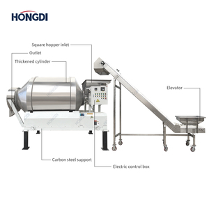 Industrial 1500L <b>Rotary</b> Drum Mixer with Belt Conveyor, Large Capacity Grain and Plastic Granule Blending <b>Machine</b>, Food Grade - Product Image 3