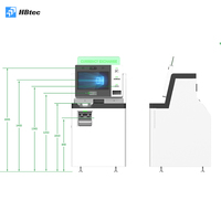 Distributeur automatique de devises de haute qualité et sécurisé, 24h/24 et 7j/7, avec écran tactile intelligent et solution automatisée de gestion des billets et des pièces.