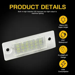Eclairage de <span class=keywords><strong>plaque</strong></span> d'<span class=keywords><strong>immatriculation</strong></span> à Led pour VW Caddy 3 <span class=keywords><strong>Golf</strong></span> <span class=keywords><strong>5</strong></span> Plus Jetta <span class=keywords><strong>5</strong></span> Passat B5.<span class=keywords><strong>5</strong></span> B6 Wagon Touran Transporter T5 Car-Styling Led Bulbs - Product Image 6