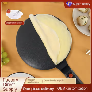 Piastra per Crepes, Pizza, Pancake, Padella Antiaderente per Dolci, Utensile per Cucinare Involtini Primavera Cinesi - Product Image 2