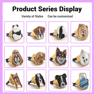 Diffuseur de parfum pour voiture en alliage de zinc avec broderie animale, à clipser sur grille d'aération, aromathérapie, haute qualité, mignon, personnalisé, sans électricité - Product Image 2