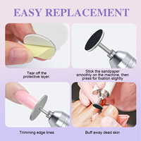 1 pièce Tête de meulage diamantée en carbure plat pour le façonnage des ongles, la réduction des bords, la modification des formes et l'élimination des cuticules, embout de nail art