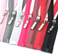 5 #   Fermeture éclair en nylon à glissière automatique en plastique, à extrémité fermée, multicolore, pour vêtements, bagages, sacs à dos, accessoires de couture
