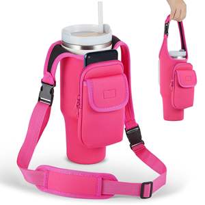 Bolsa Portabotellas con Bolsillos para Teléfono y Accesorios, para Termos Stanley de 40/30 oz con Asa, Portavasos de Neopreno con Correa para el Hombro - Product Image 1