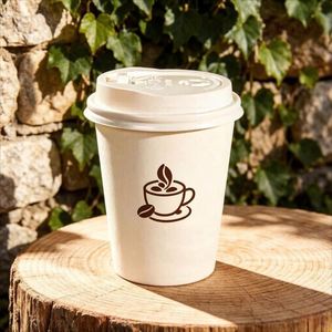 Gobelets en papier kraft à double paroi de 90 mm (8-16 oz) avec couvercles, personnalisables avec logo, pour boissons chaudes et froides, jetables, pour café, latte, thé au lait, vin - Vente en gros - Product Image 2