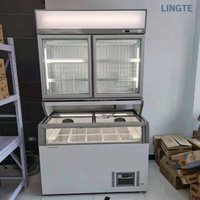 Vitrine réfrigérée combinée autonome à double température (réfrigération ou congélation) pour magasins de proximité et épiceries