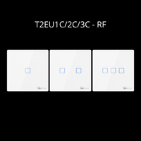 Untuk SONOFF T2EU2C-RF 86 Tipe Smart Wall Switch Panel Tempel 433MHz Nirkabel RF Remote 1-3 Gang Rumah Ruang Tamu Android Touch