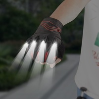 Nouveauté Rechargeable lampe de poche LED gants avec lumières Camping en plein air pêche outil de réparation cadeaux de pêche