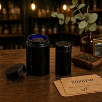 Pot de stockage en verre noir violet UV biophotonique 5ml-1000ml, hermétique et anti-odeur, pour herbes et sucre, OEM