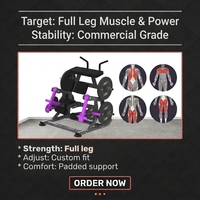 Machine à flexions de jambes debout, équipement de salle de sport commercial, machine de fitness pour l'entraînement des muscles des jambes