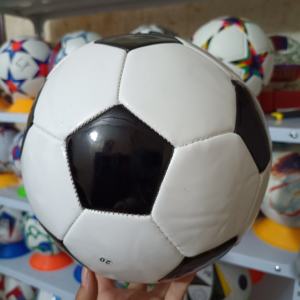 Ballon de football en cuir durable de haute qualité, cousu main, taille 5, matière PU - Product Image 1