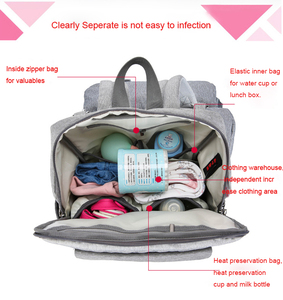 New Large Capacity Mother Maternity Backpack Multifunctional Baby Diaper <strong>Bag</strong> <strong>with</strong> <strong>Changing</strong> <strong>Mat</strong> - Product Image 4