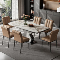 Chaise de salle à manger en cuir de luxe italienne pour la maison, l'appartement, l'hôtel et l'usage commercial - Design moderne, écologique, durable