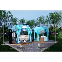 Dôme transparent en polycarbonate de luxe pour glamping en plein air, hôtel, maison dôme pour la location d'hébergements de camping en plein air