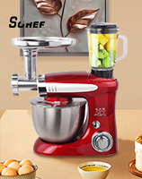 Máy trộn thức ăn điện 4L Bát thép không gỉ đứng máy trộn 6 tốc độ máy trộn thức ăn với máy xay thịt - Product Image 3