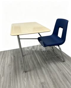 DJA DCT-0007 Hard Plastic Modern School Chrome Finish Combo Desk Hard Plastic Top <strong>Bookrack</strong> 18mm Thick 200kg Capacity 15-Year - Product Image 2
