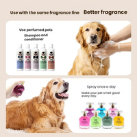 Shampooing parfumé aux pétales de rose certifié FDA 250 ml pour chiens et chats, parfum longue durée, savon liquide désodorisant, lavage professionnel