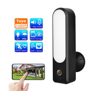 Wifi Tuya Spot <strong>Light</strong> <strong>Camera</strong> Home 1080P <strong>Security</strong> Outdoor Wall <strong>Light</strong> Audio Video Recording Siren Alarm Motion Sensor Flood <strong>Light</strong> - Product Image 1