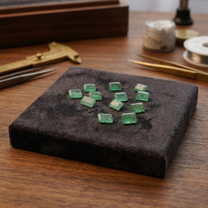 Piedras Preciosas de Aventurina Verde Natural, Corte Esmeralda, 4x6mm |   Piedras facetadas sueltas pulidas para la fabricación de joyas - Product Image 2