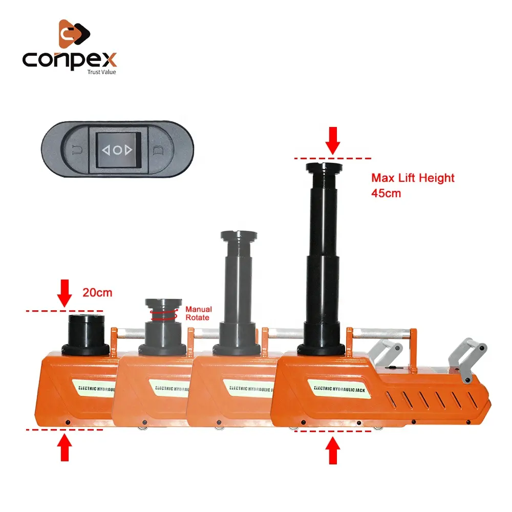 Conpex สกรูไฟฟ้าแจ็คยกรถสูงสุด12V,แจ็ครถยนต์ไฟฟ้า15T 10T รถเก๋งรถ SUV ไฟฟ้ารถบรรทุก