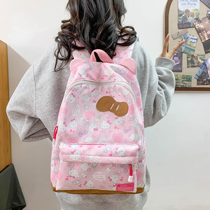 Japonês-estilo para <span class=keywords><strong>Hello</strong></span> <span class=keywords><strong>Kitty</strong></span> mochila com arco bonito padrão grande capacidade macio Campus armazenamento para meninas poliéster forro - Product Image 2