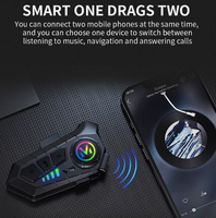 Headset Nirkabel Helm Motor Terintegrasi X10 Tahan Air dengan Indikator Baterai LED, Earphone Olahraga, Headset Motor untuk Pengiriman