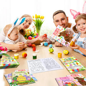 TY081 joyeux jour <span class=keywords><strong>de</strong></span> pâques mignon <span class=keywords><strong>lapin</strong></span> <span class=keywords><strong>oeuf</strong></span> mini livres <span class=keywords><strong>de</strong></span> coloriage bricolage petite activité <span class=keywords><strong>dessin</strong></span> livre pour les décorations <span class=keywords><strong>de</strong></span> fête du jour <span class=keywords><strong>de</strong></span> pâques - Product Image 5