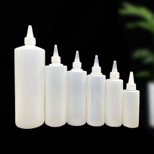 <b>Plastic</b> Squeeze Bottles 500 1000ml Semi Transparent Pointed Nose Screw <b>Cap</b> For Emulsion Dye Mixing General Packaging - Product Image 1