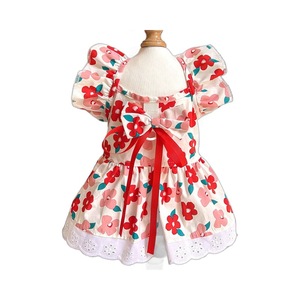 Pet <b>Clothes</b> Floral Dress Summer Breathable Skirt <b>For</b> <b>Cat</b> Dog Puppy Teddy Bichon Corgi - Product Image 5