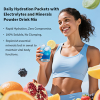 LIFEWORTH Marque Privée – 30 Sachets de Poudre d'Électrolytes et d'Eau de Coco – Boisson Énergisante Hydratante en Vrac – Sachets Post-Entraînement