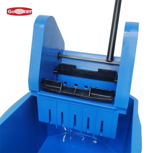 Thương mại janitorial làm sạch giỏ hàng xe đẩy với 4-bánh xe Heavy Duty lau xô và vắt 300 LB Công suất - Product Image 3