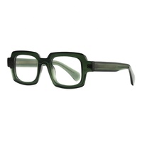 Gafas Ópticas de Montura Completa, Diseño Vintage, Logotipo Personalizado, Acetato Grueso Biselado, Rectangulares para Hombre, Ecológicas y Ligeras, en Oferta