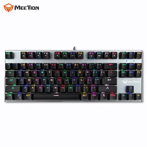 Meettion MK04 RGB散装蓝色开关小型游戏机械键盘为Lol
