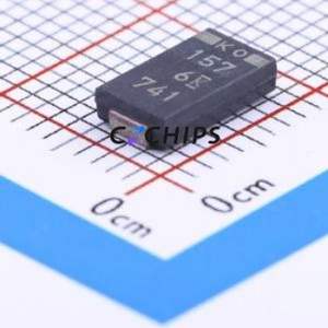 Condensateur au tantale T520V157M006ATE025 CASE-V-7343-19(mm) 150uF 20% 6.3V 25mOhm@100kHz - Product Image 1