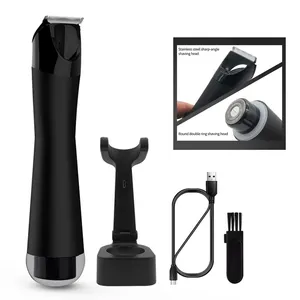 2-in 1 impermeabile rasoio ricaricabile per la depilazione del corpo Trimmer per il viso bikini elettrico con inguine pubici set per uomo