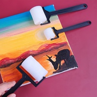 Barato DIY niños herramientas de pintura esponjas espuma pincel de plástico esponja rodillo pincel de pintura