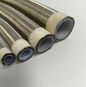 Шланг Haofa из плетеной нержавеющей стали с PTFE-оболочкой - химически стойкая гибкая трубка для транспортировки жидкостей - Product Image 2