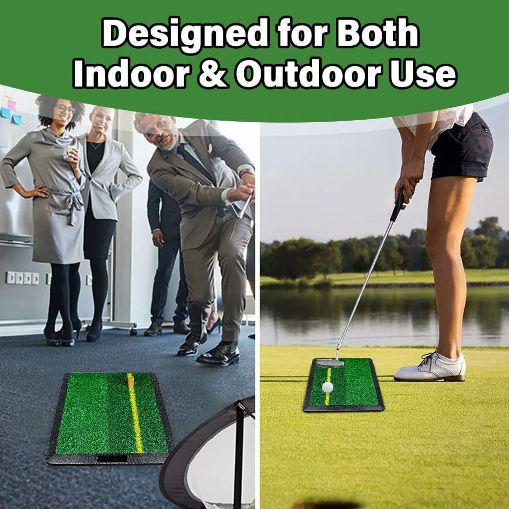 Thực tế nhân tạo Turf Golf đánh mat với không trượt cao su cơ sở cho trong nhà và ngoài trời sử dụng