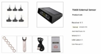 Interner TPMS 6-Rad-LKW-Reifendruckmesser Ohne Programmierung Schnelle Kopplung 433,92MHz Solarbetriebener Empfänger IP67 Wasserdicht
