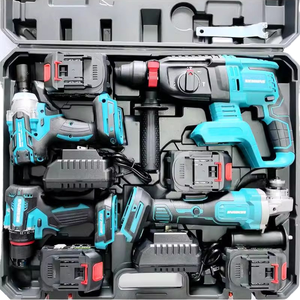 Meilleure Offre - <span class=keywords><strong>Outils</strong></span> Électriques Sans Fil Certifiés de Qualité MKT - Ensemble de 5 Kits - Batterie au Lithium 20V/21V - Boîtier Rigide - Usage Professionnel - Product Image 1