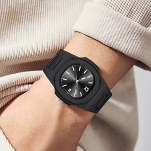 Montre à quartz pour homme, design carré, décontractée, de luxe, en alliage et plastique, vente en gros - Product Image 2