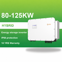 Système solaire hybride industriel tout-en-un avec garantie de 10 ans, banque d'alimentation commerciale, système de stockage d'énergie solaire 80 kW, 100 kW, 125 kW