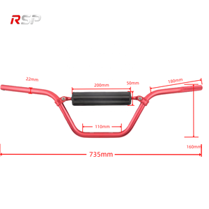 Guidon de moto de 22 mm (7/8 pouce) avec finition anodisée, boulonné, en aluminium 6061 T6, barre haute tout-terrain, coussin pour moto tout-terrain, moto de cross - Product Image 2