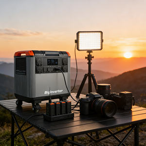 Station d'alimentation portable 5000W LiFePO4, générateur solaire pour camping-car, chantier de construction, travaux en extérieur - Product Image 5