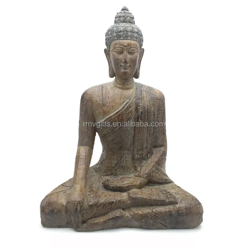 カスタマイズされたヴィンテージアジアの禅仏屋外彫像樹脂ガータマ仏置物ポリレジンタイ座っている仏像