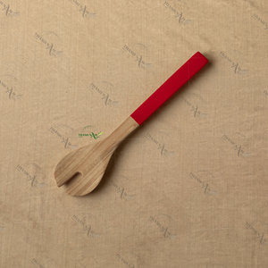 Wholesale Durable Set of 2 Pieces Scarlet Touch Bamboo Utensil Set <b>Serving</b> Salad Kitchen Accessories - Product Image 5