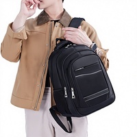 Sac à dos d'affaires personnalisé en gros, à fermeture éclair, imperméable, durable, grande capacité, pliable, pour l'université, les voyages, pour ordinateur portable, en nylon