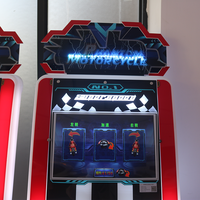 Machine de jeu d'arcade de course de motos pour enfants à monnayeur, simulateur de moto avec écran HD 22 pouces, jeu à tickets pour zone de jeux intérieure