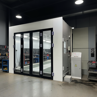 Four de peinture automobile certifié CE 20 kW à double alimentation (électrique/combustible) avec éclairage LED pour atelier de carrosserie
